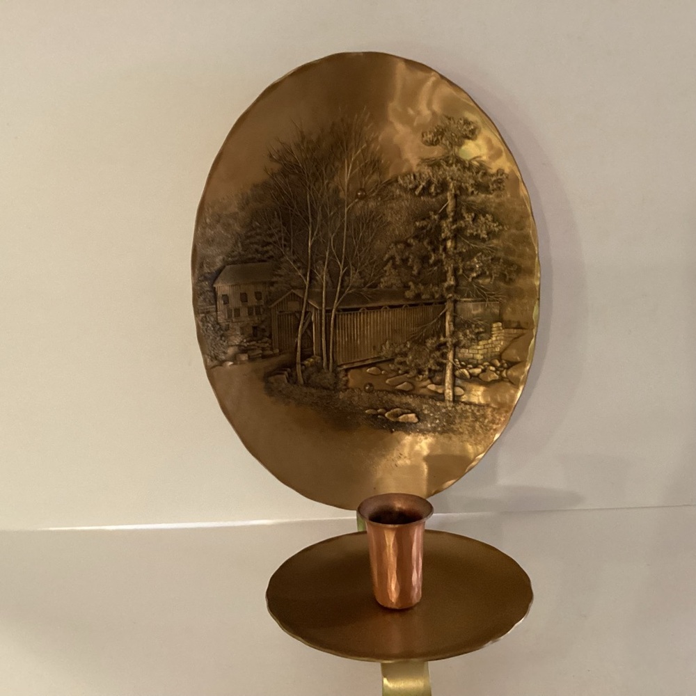 Wendell August Forge, bronze wall candle sconce
